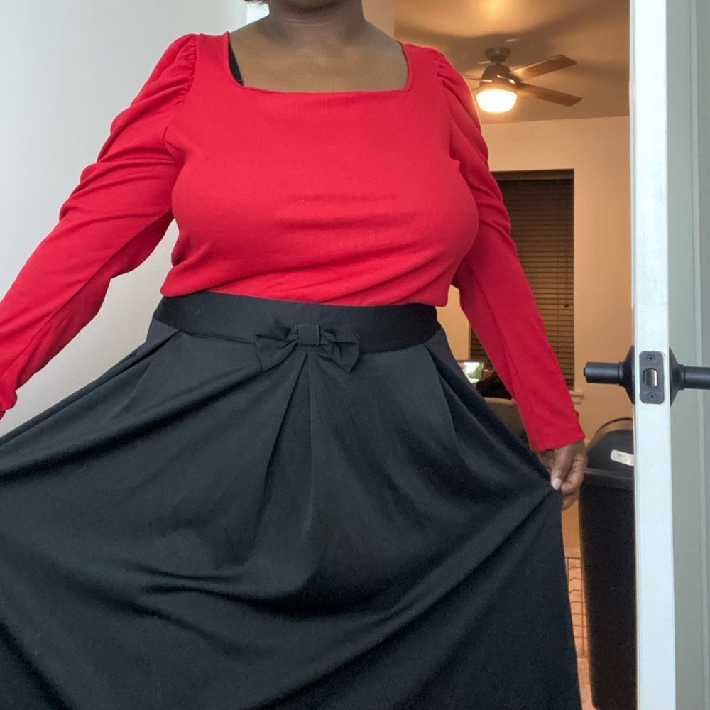 Plus Black Skirt